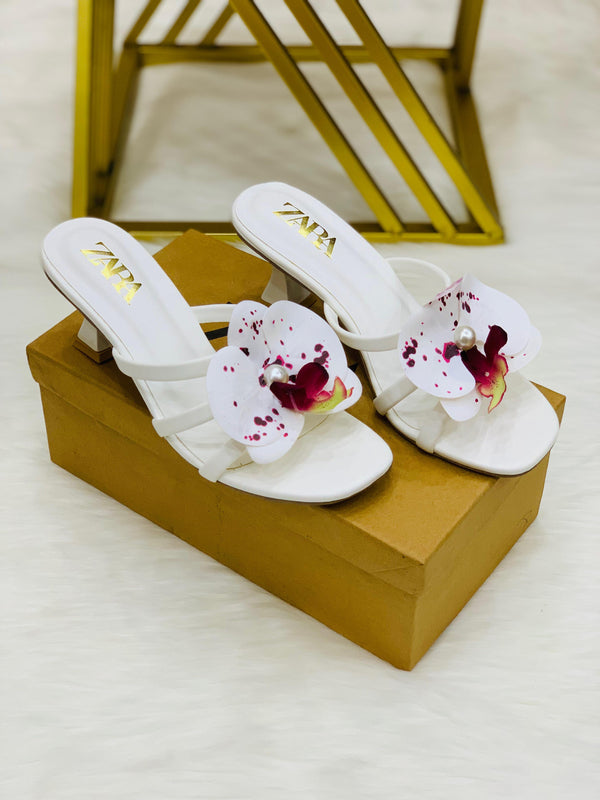 Zara Flower Heel – Premium Floral Design Women Heels